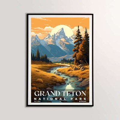Grand Teton National Park Poster, Travel Art, Office Poster, Home Decor | S7 - image2